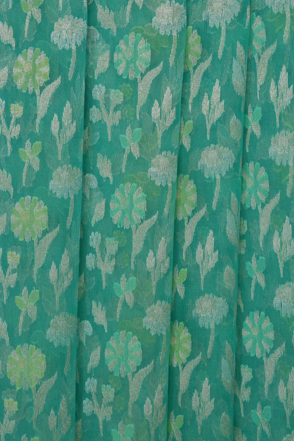 Image of Sea-Green Kora Saree