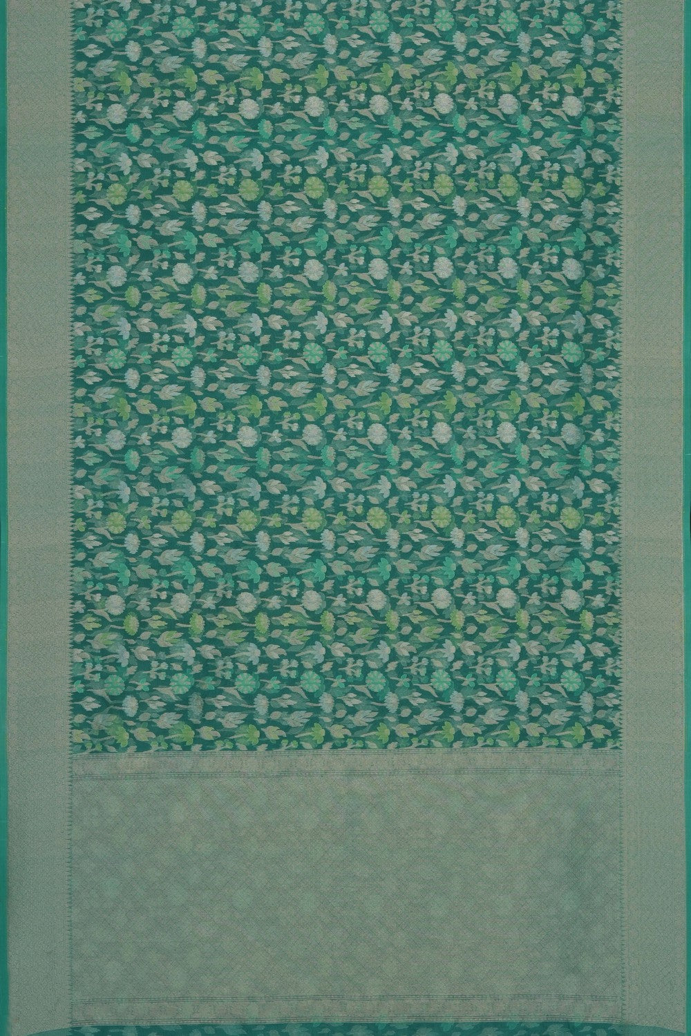 Image of Sea-Green Kora Saree