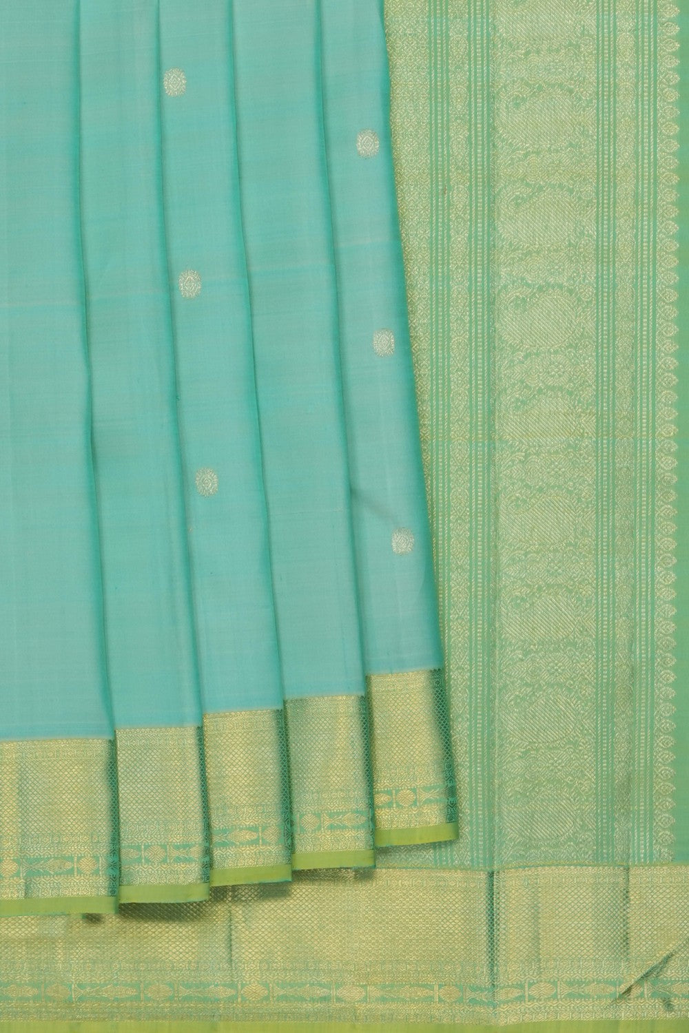 Image of Sea Green Arani Silk Saree