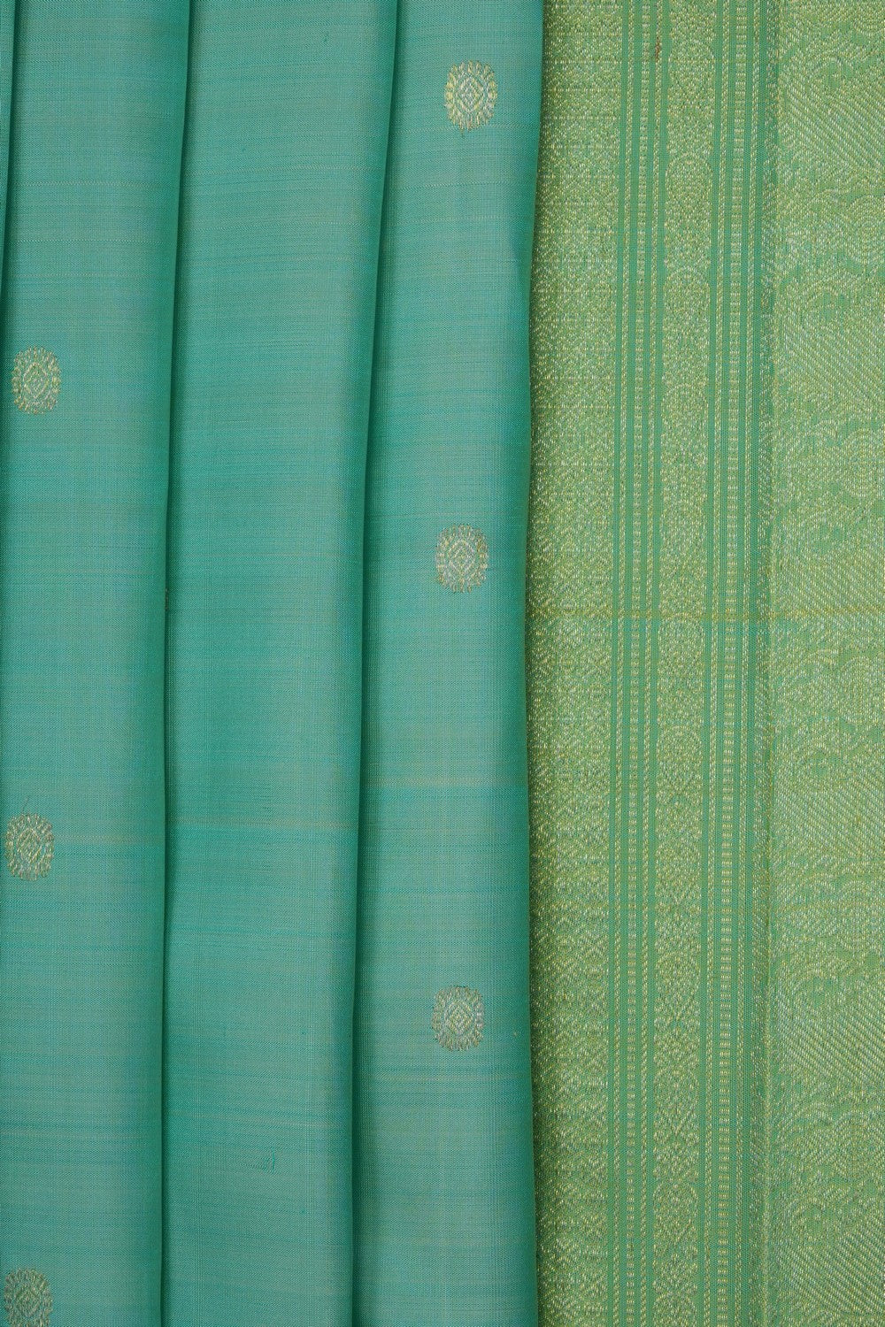 Image of Sea Green Arani Silk Saree