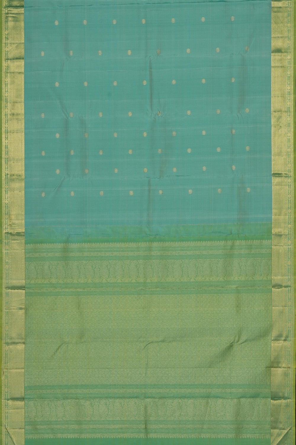 Image of Sea Green Arani Silk Saree