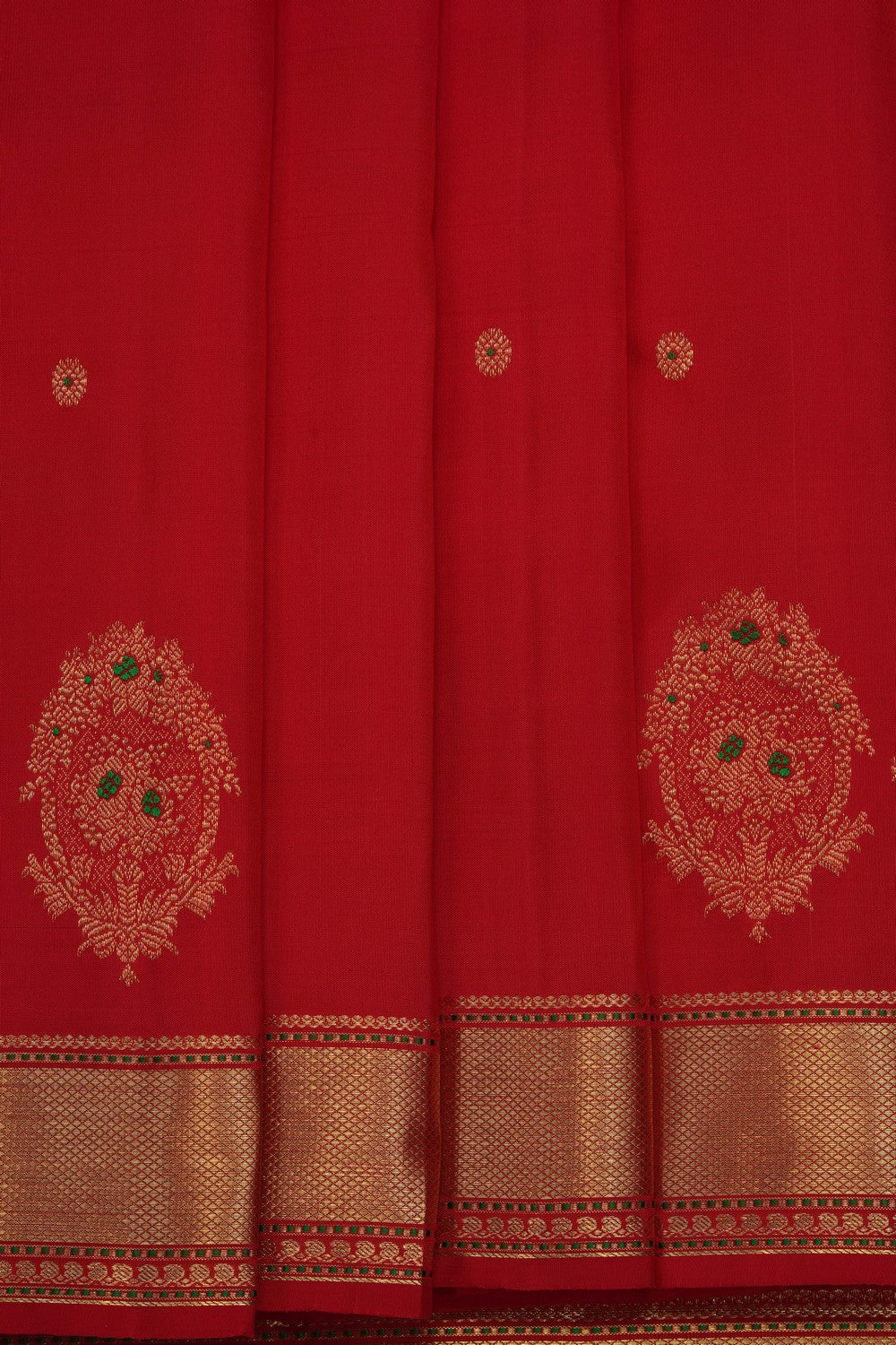 Image of Red Arani Silk Saree