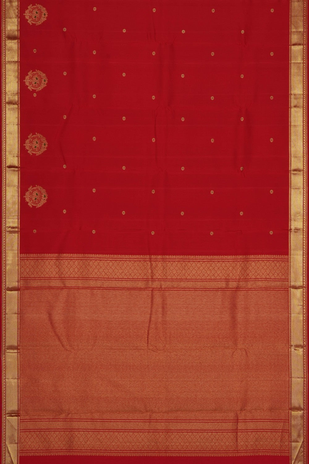 Image of Red Arani Silk Saree