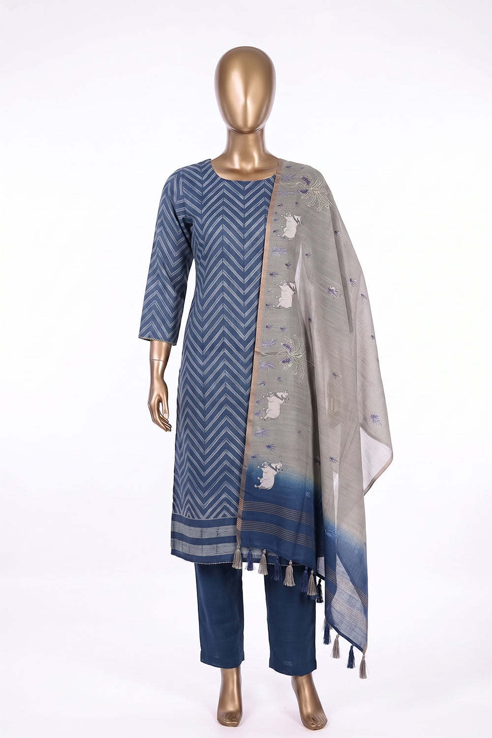 Image of Unstitched Suit Set Fabric (3 Pcs Set)