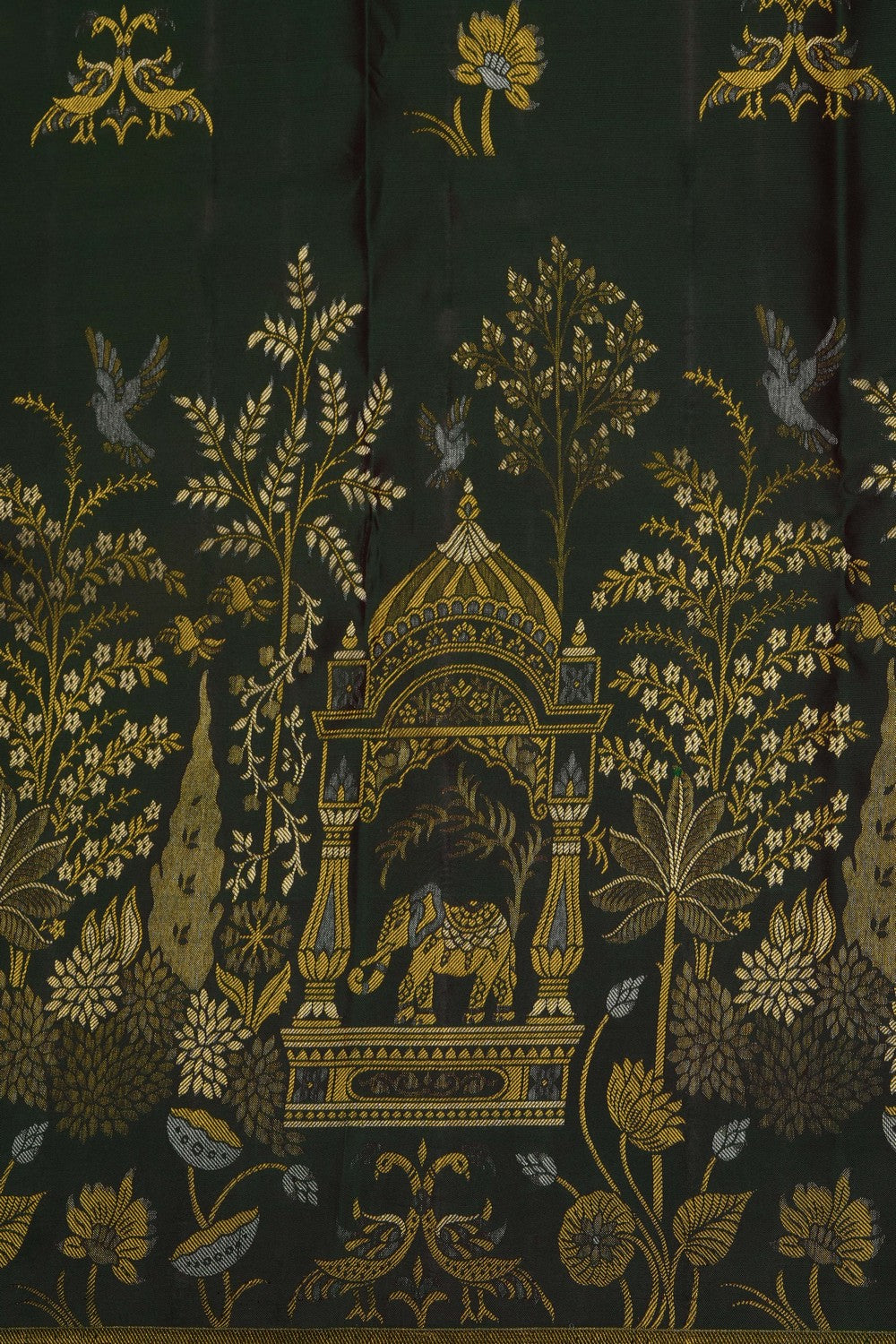 Image of Green Kanchi Silk Saree