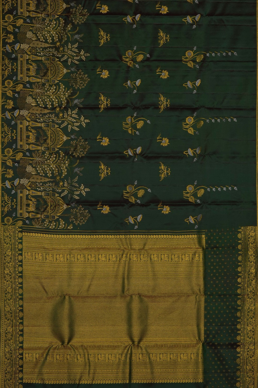 Image of Green Kanchi Silk Saree