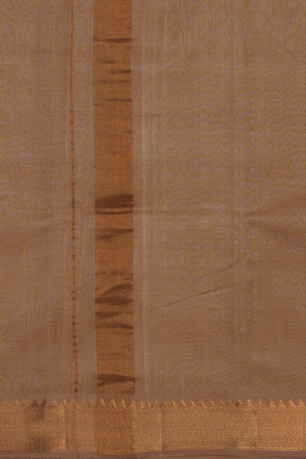 Image of Mangalgiri Silk Beige Dhoti With Kanduva (8 X 4)