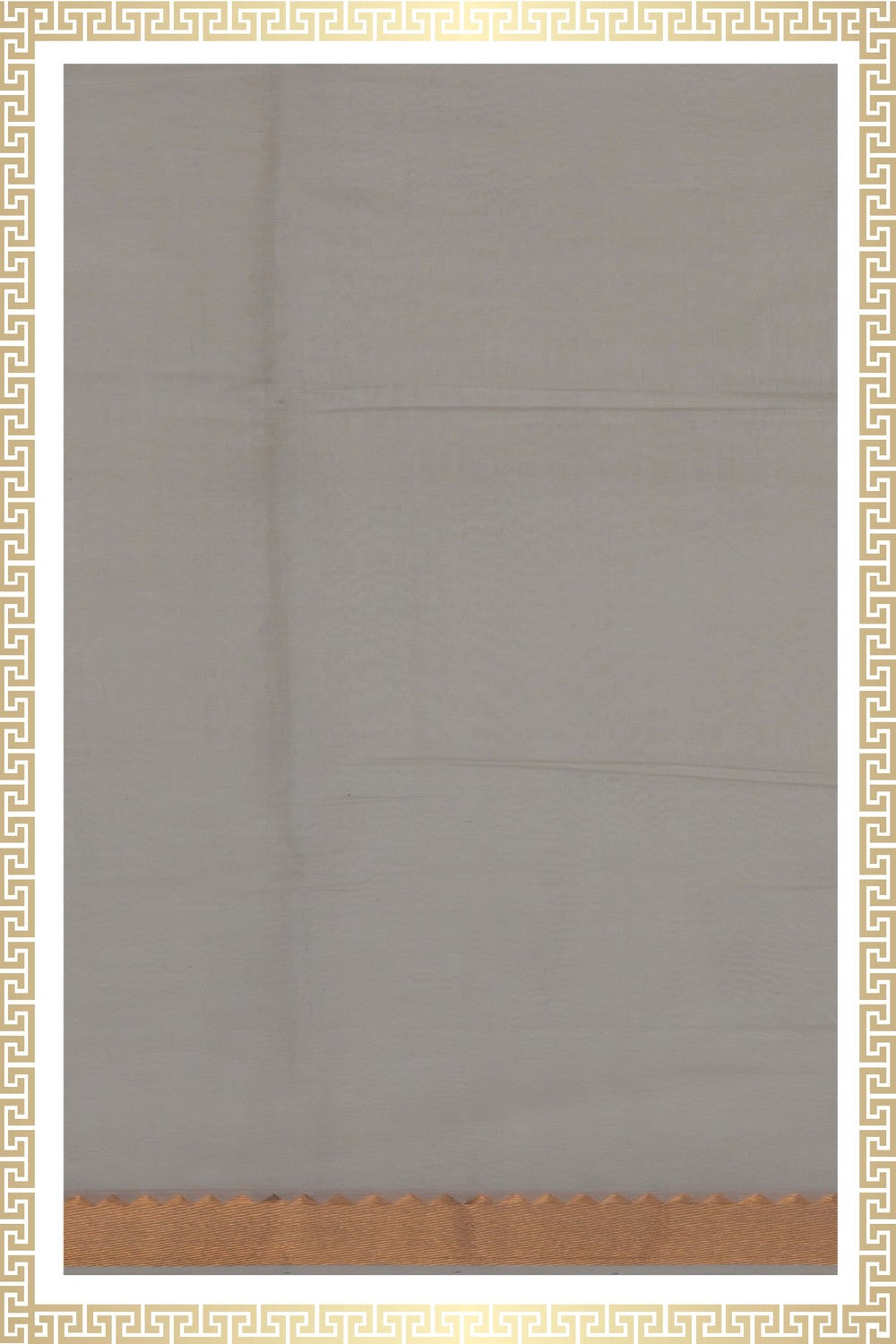 Image of Mangalgiri Silk White Dhoti With Kanduva (8 X 4)