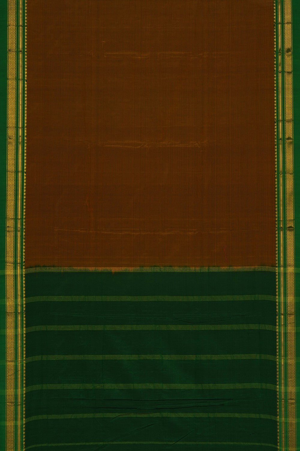 Image of Moss-Green Narayanpet Silk Cotton Saree