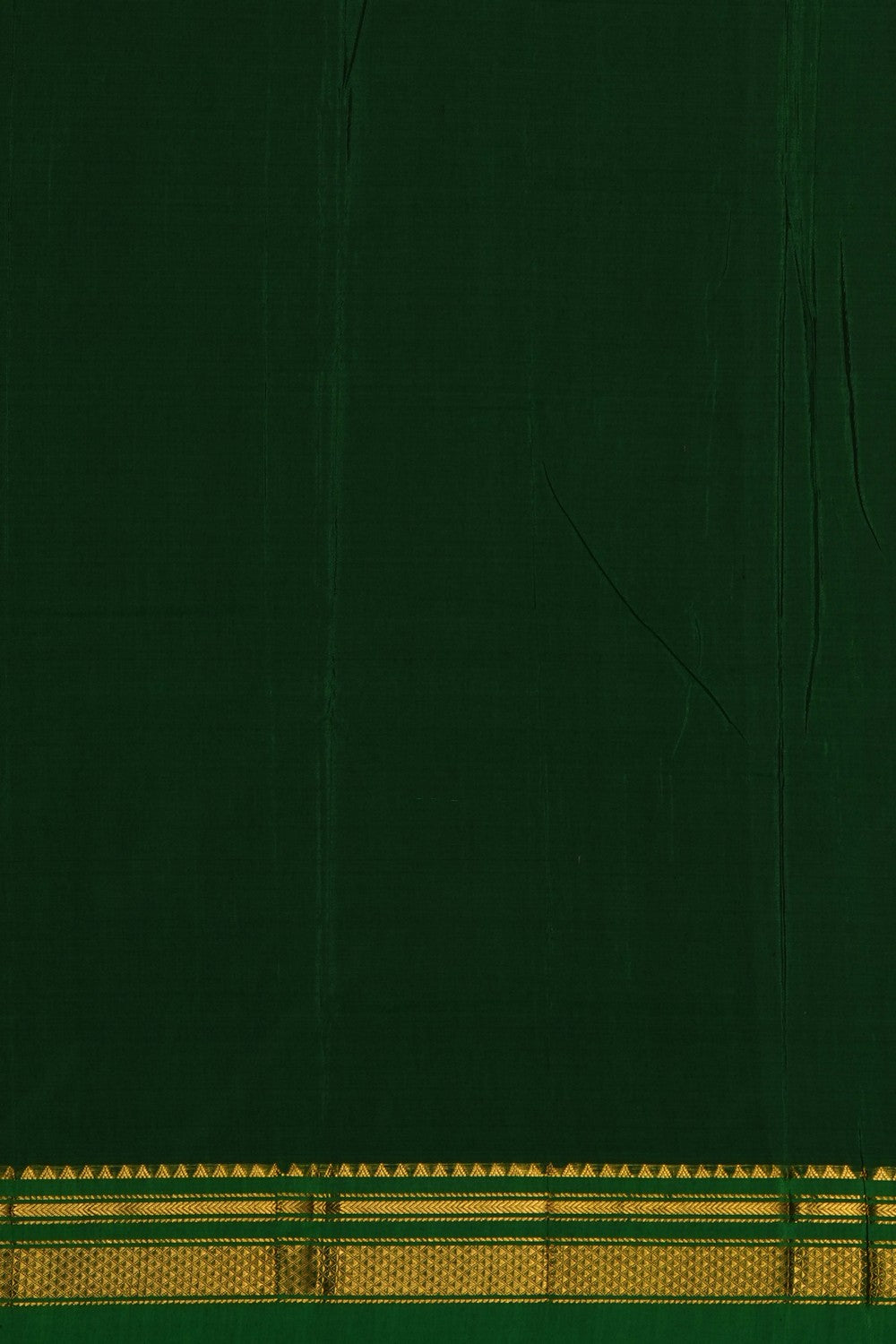 Image of Moss-Green Narayanpet Silk Cotton Saree