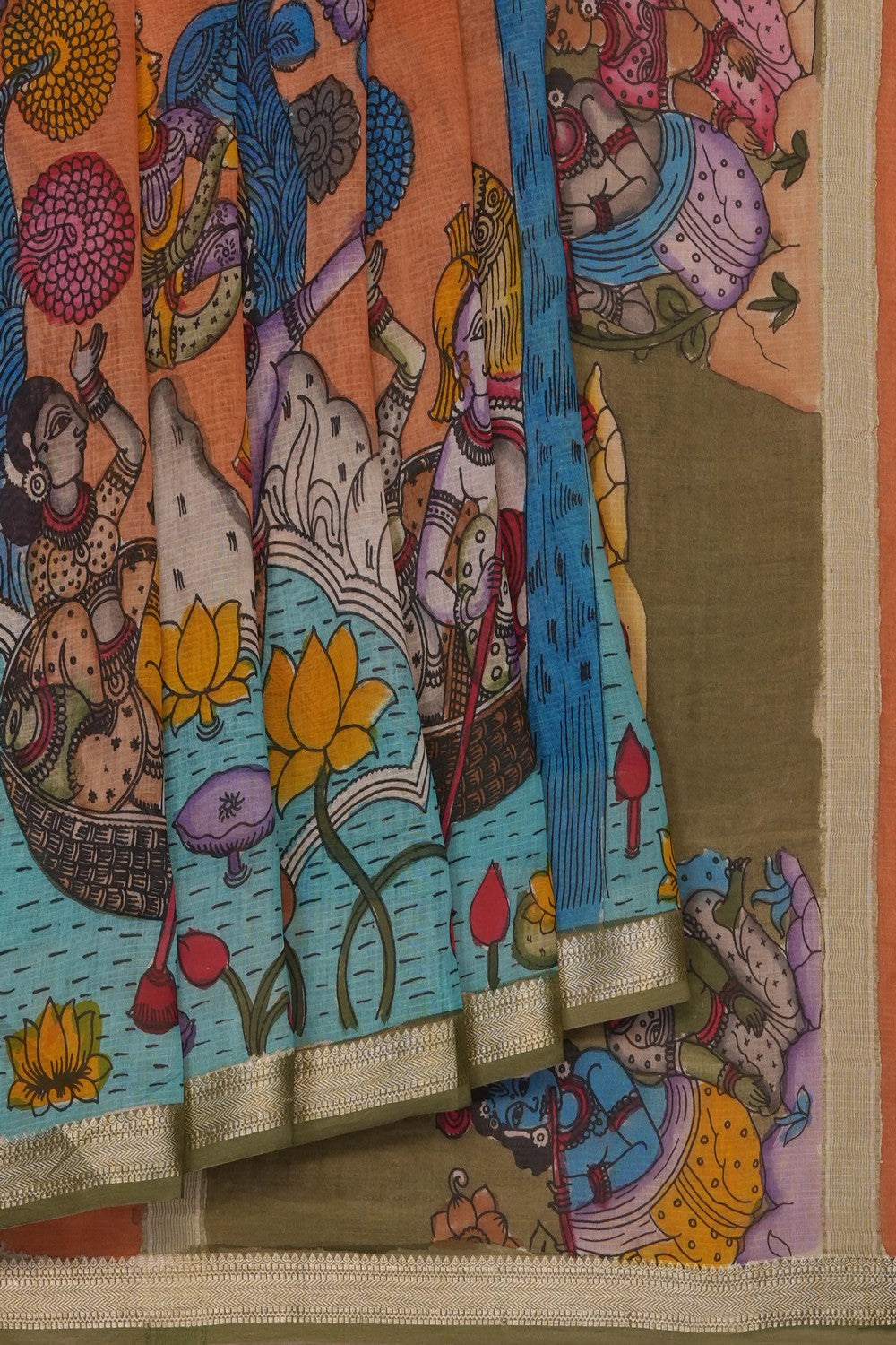 Image of Kalamkari Painting Saree
