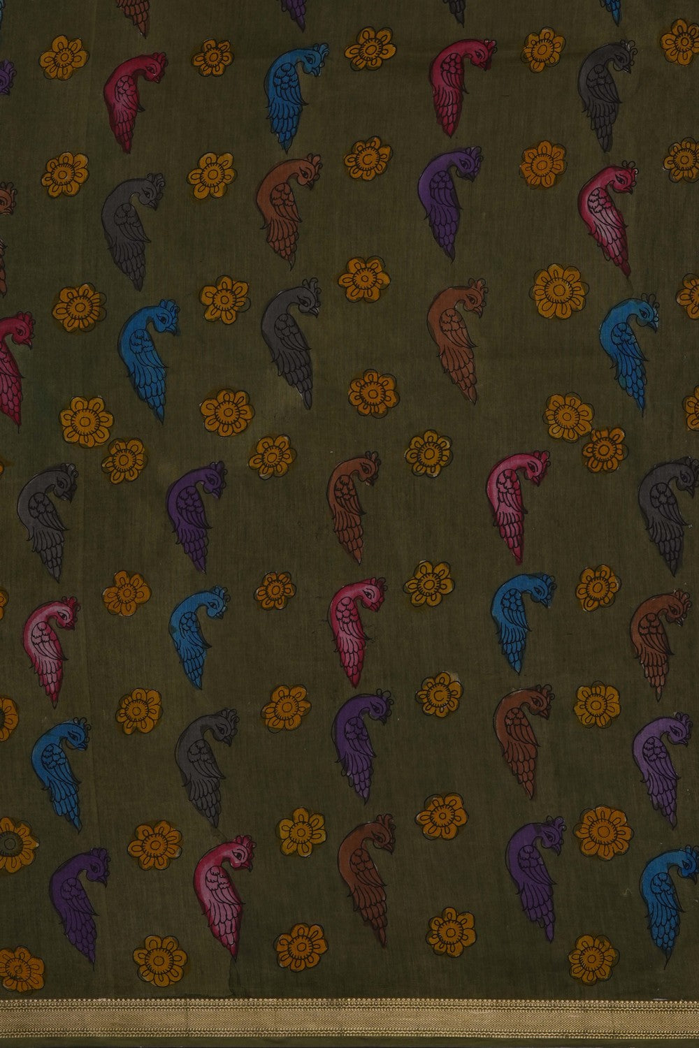 Image of Kalamkari Painting Saree