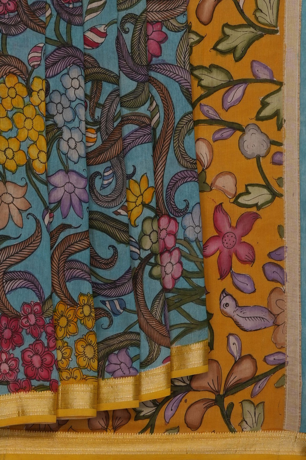 Image of Kalamkari Painting Saree