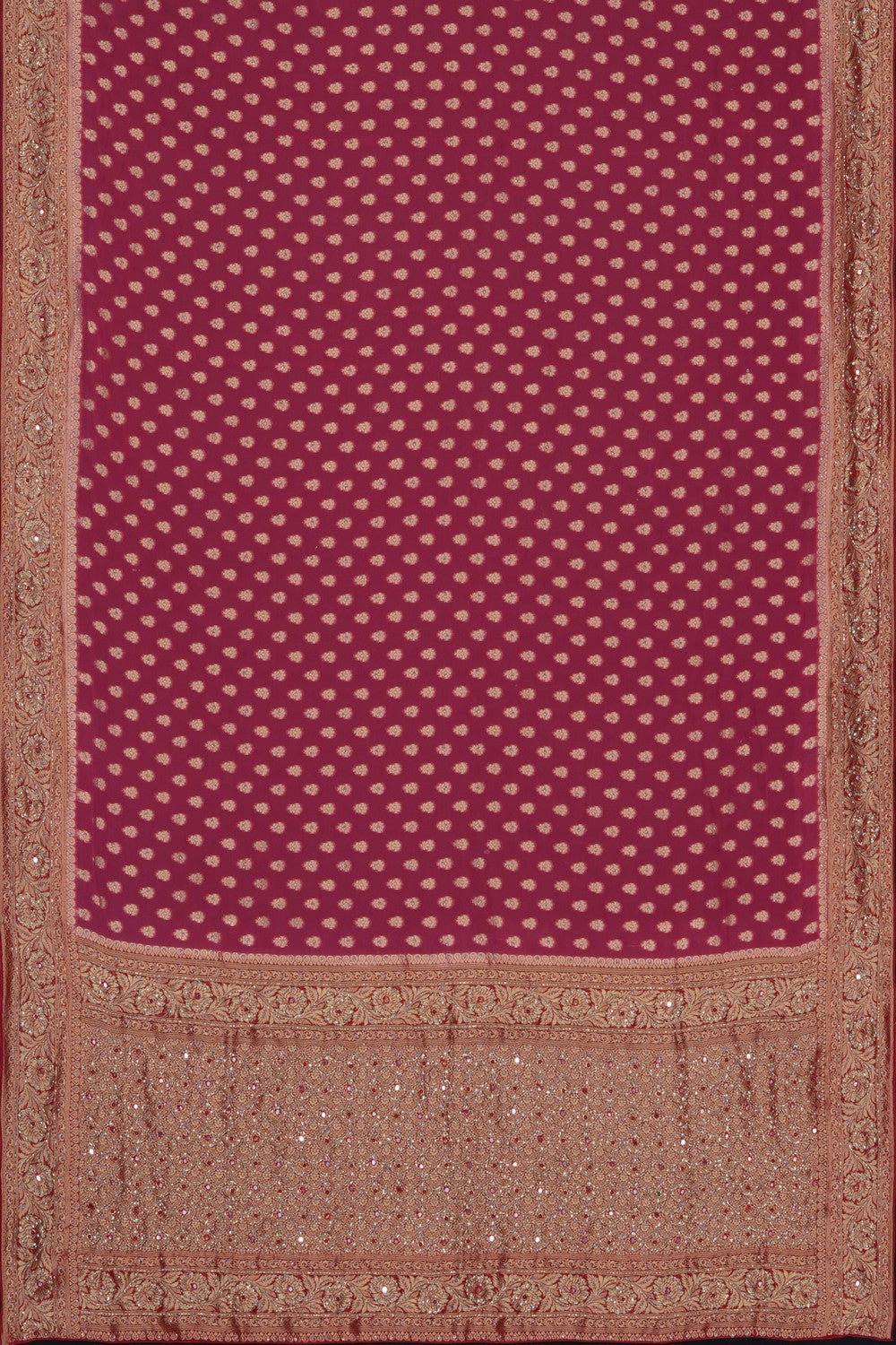 Image of Pink Embroidery Georgette Saree