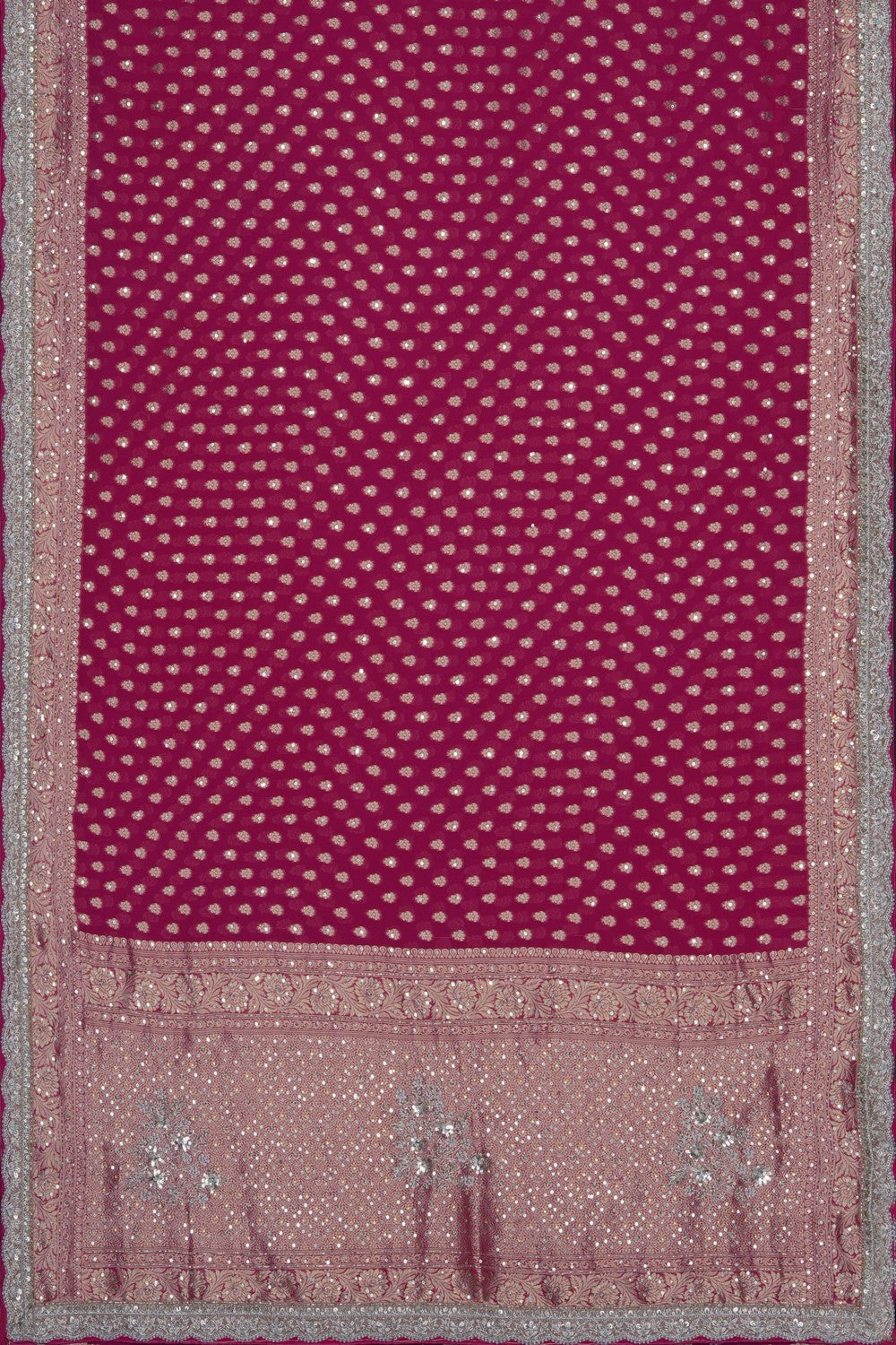 Image of Pink Embroidery Georgette Saree