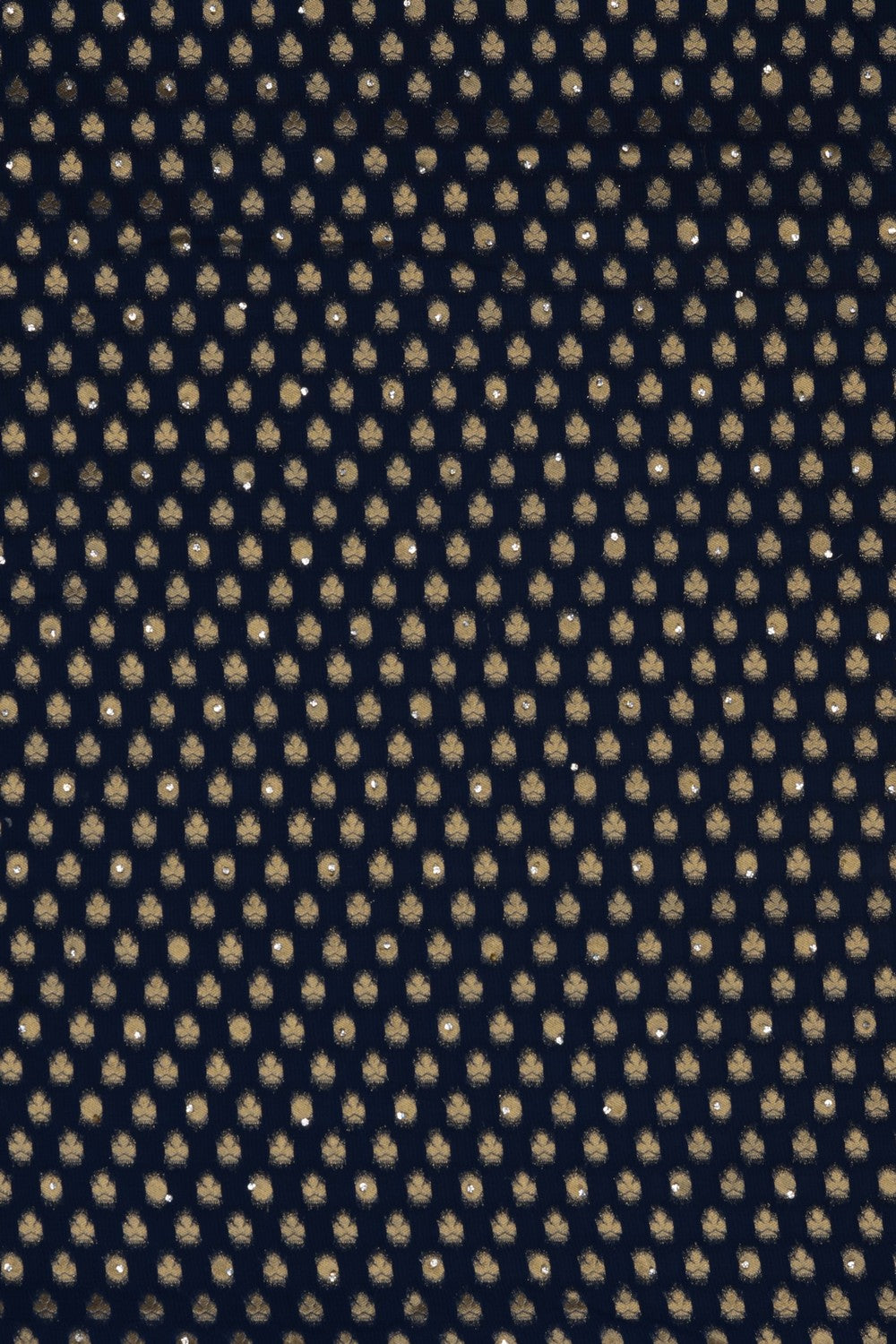 Image of Navy Blue Embroidery Georgette Saree