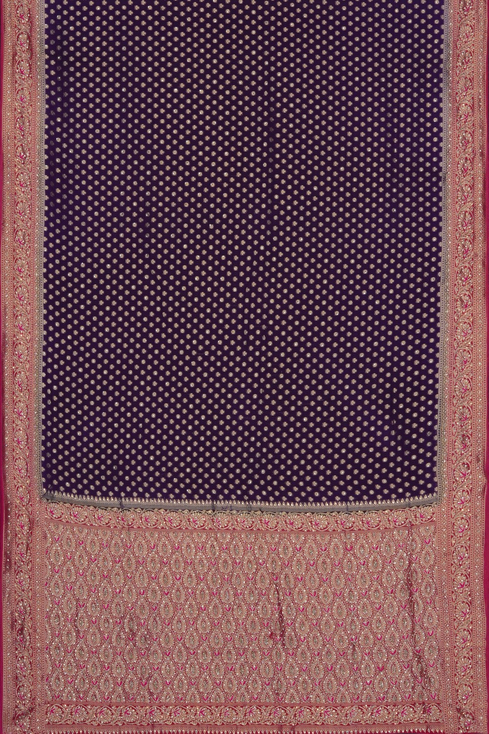 Image of Purple Embroidery Georgette Saree
