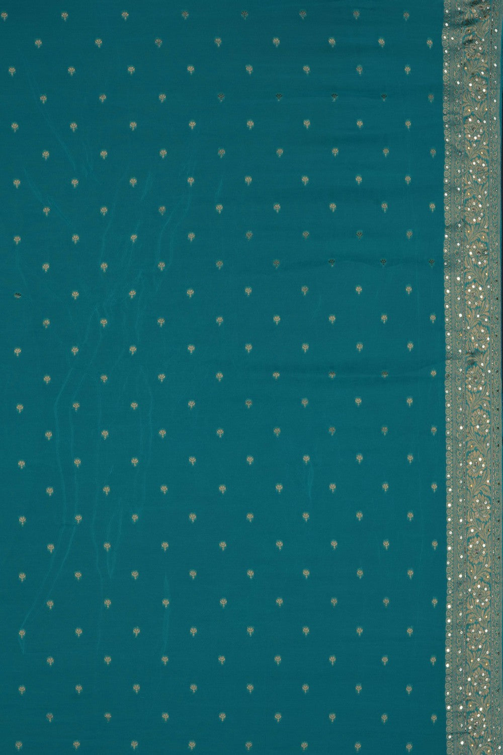 Image of Sea Green Embroidery Georgette Saree