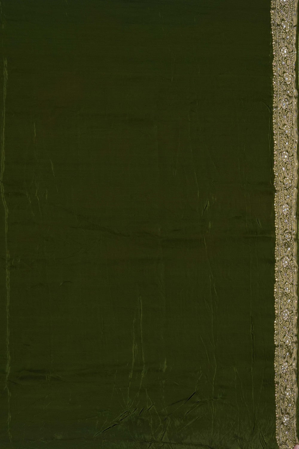 Image of Green Embroidery Silk Saree