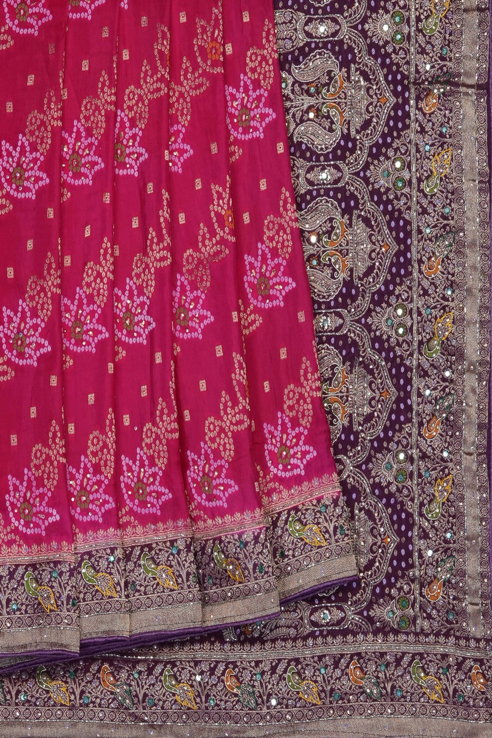 Image of Pink Embroidery Georgette Saree