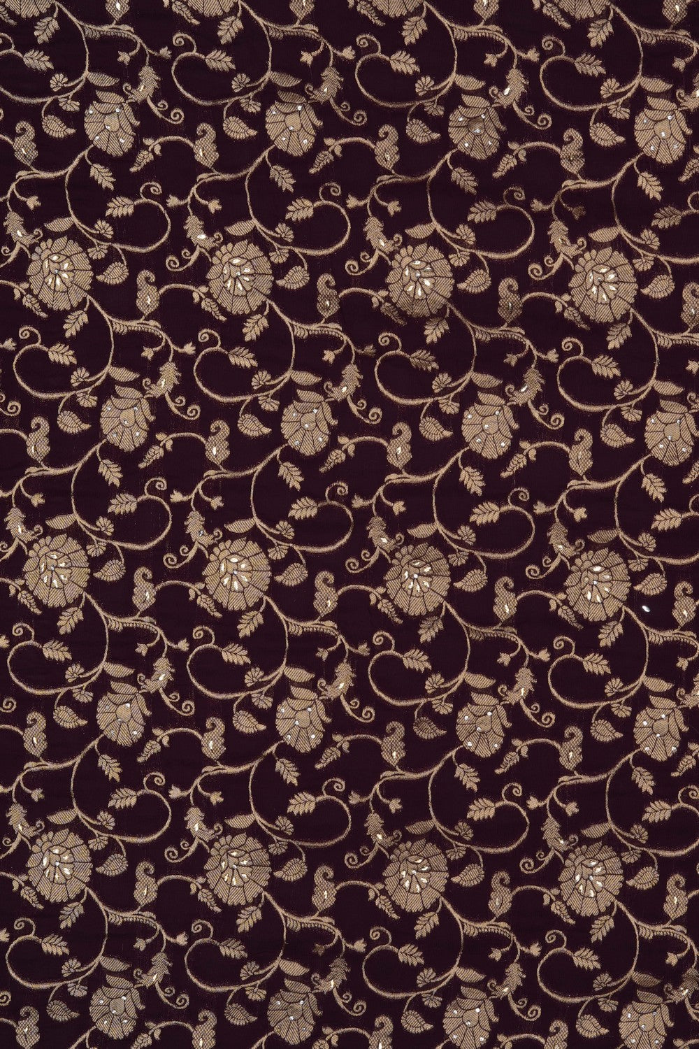 Image of Violet Embroidery Silk Saree