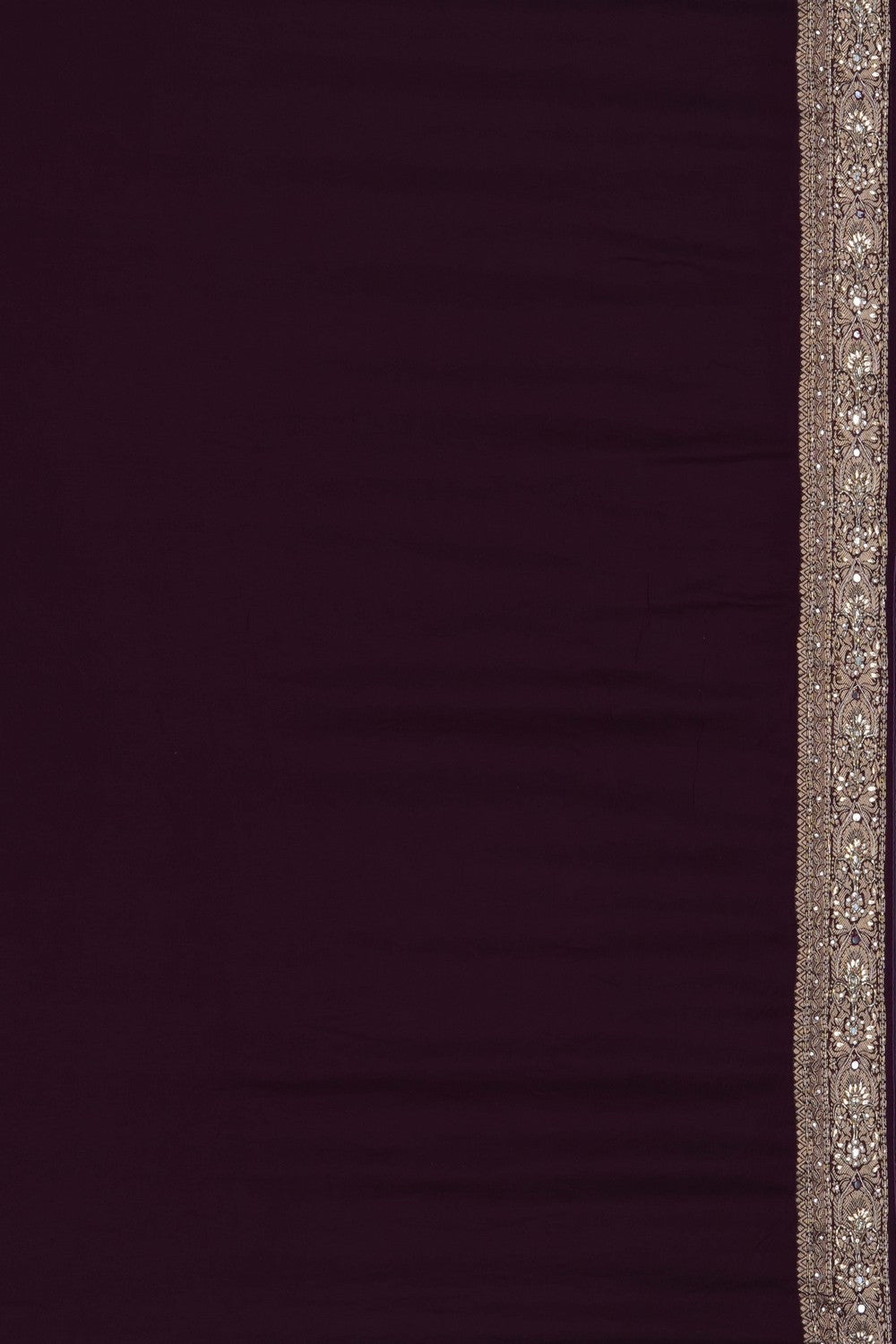 Image of Violet Embroidery Silk Saree