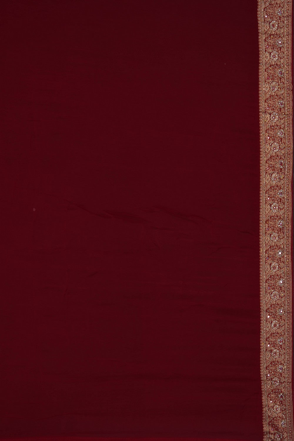 Image of Red Embroidery Georgette Saree