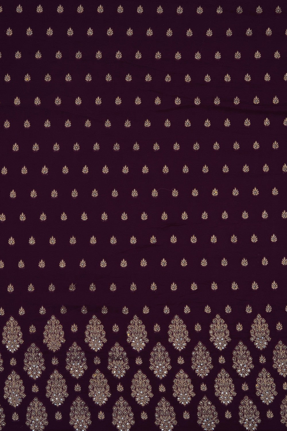 Image of Purple Embroidery Georgette Saree