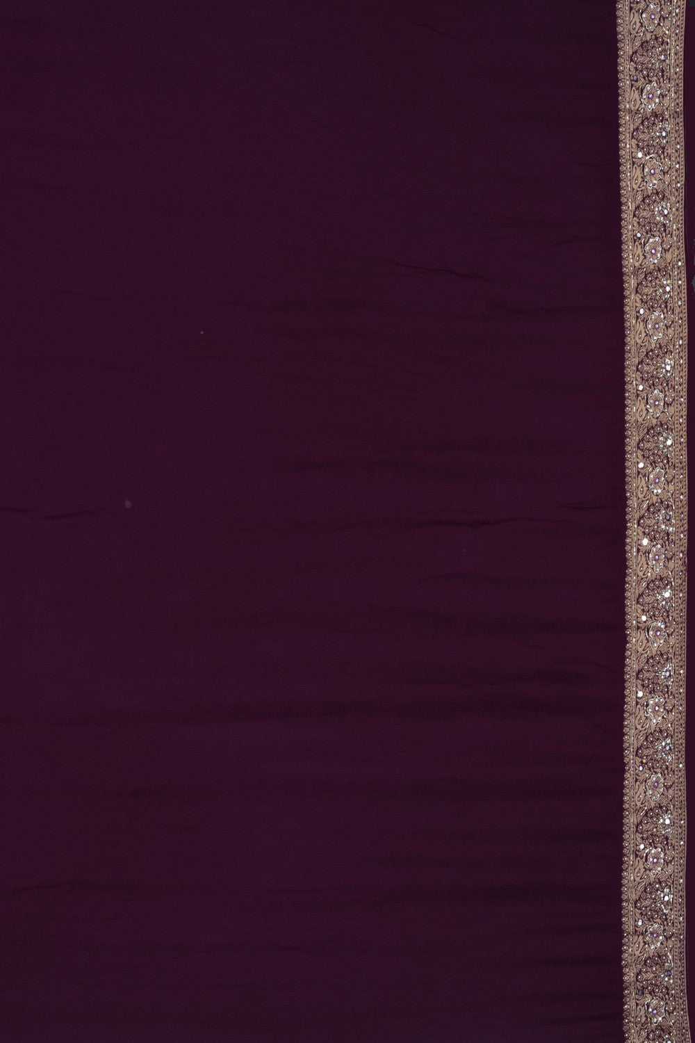 Image of Purple Embroidery Georgette Saree