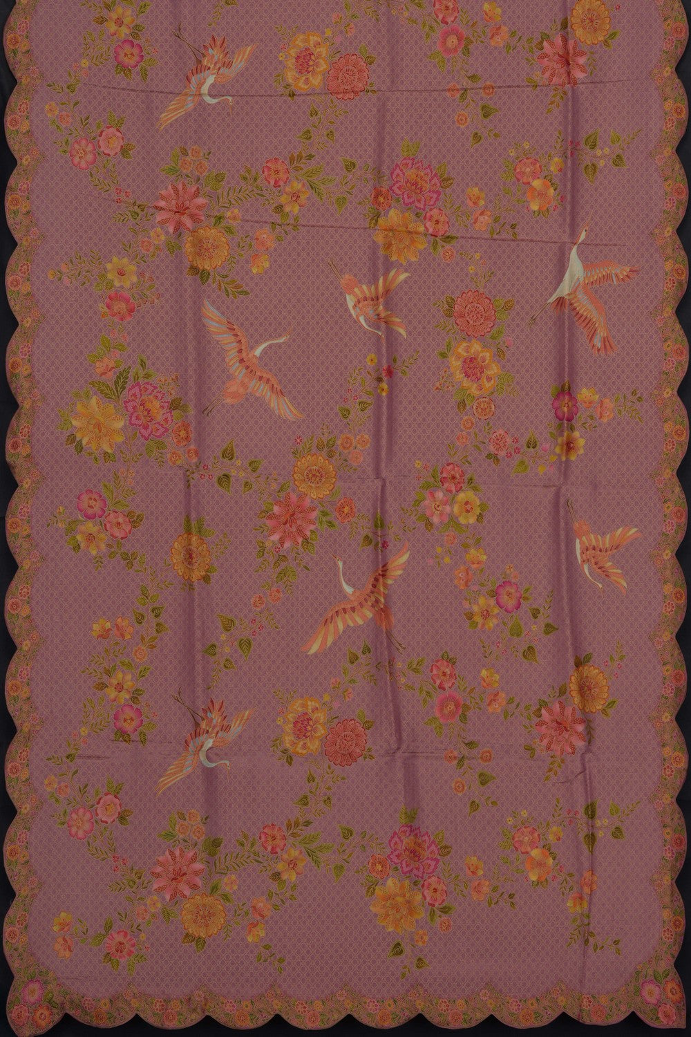 Image of Pink Brocade Silk Saree