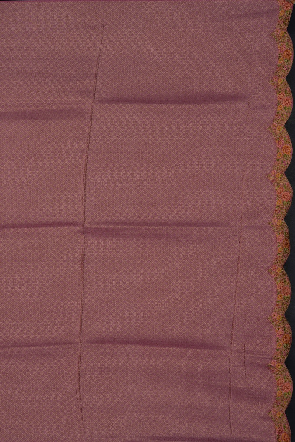 Image of Pink Brocade Silk Saree