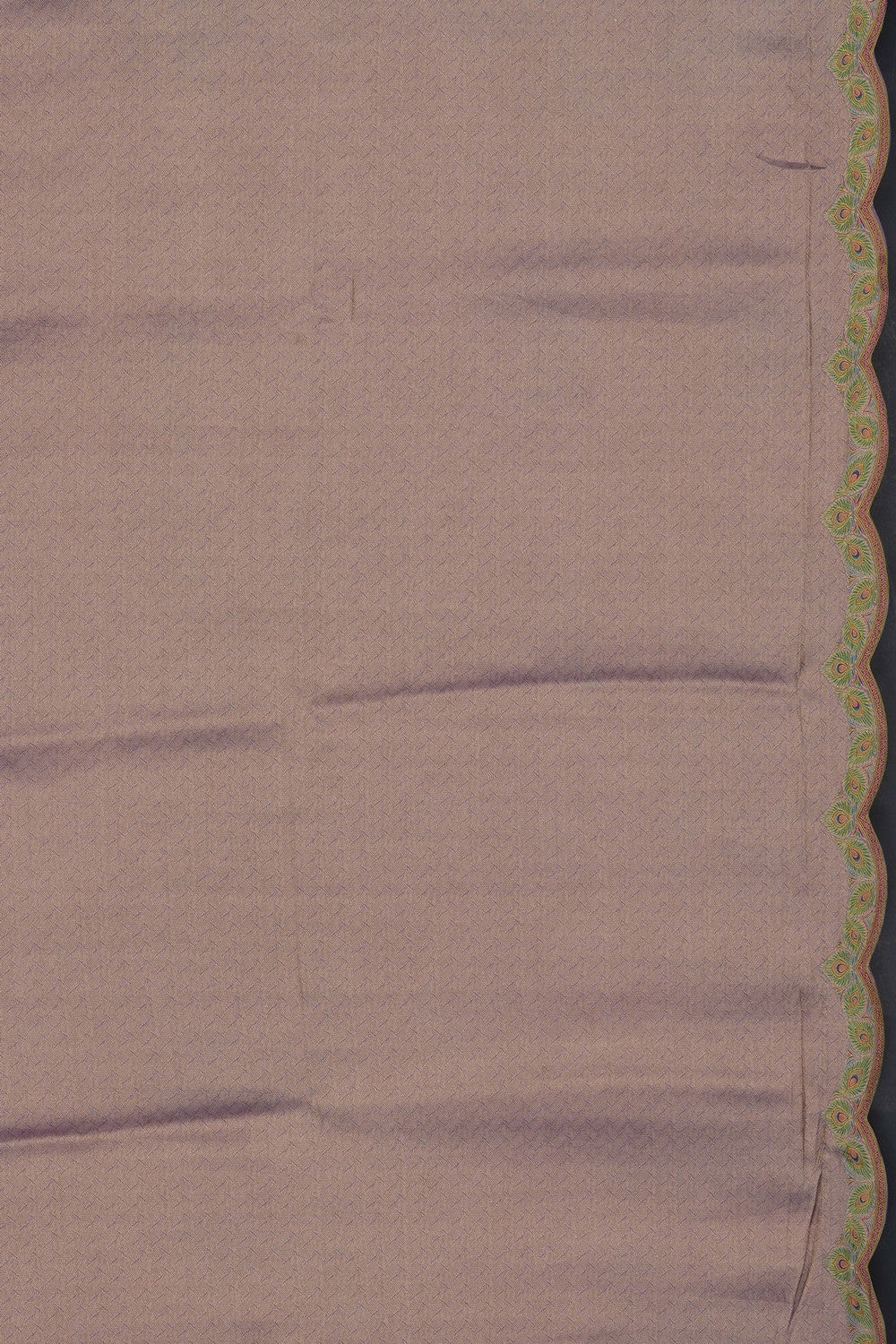 Image of Lavender Brocade Silk Saree