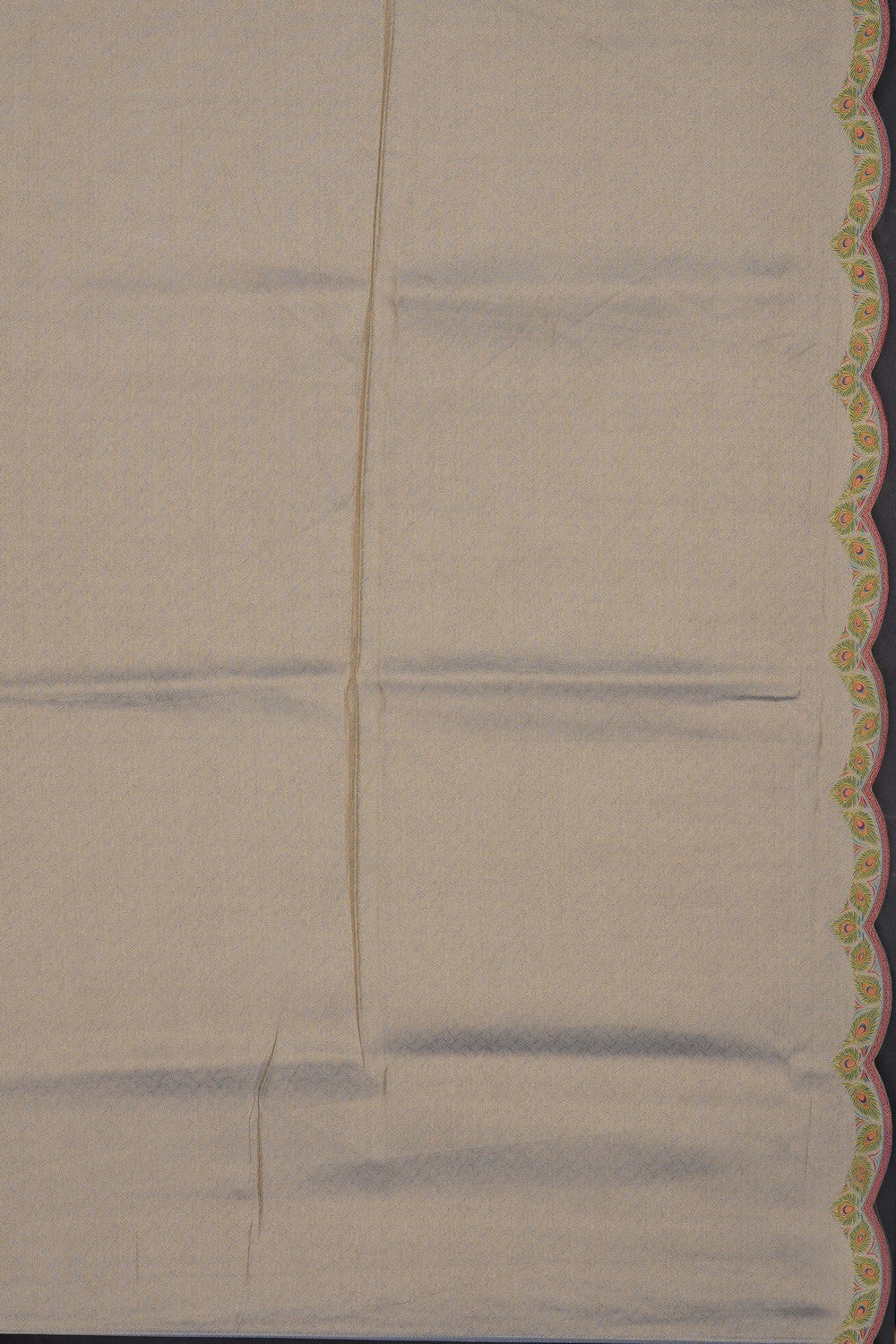 Image of Grey Brocade Silk Saree