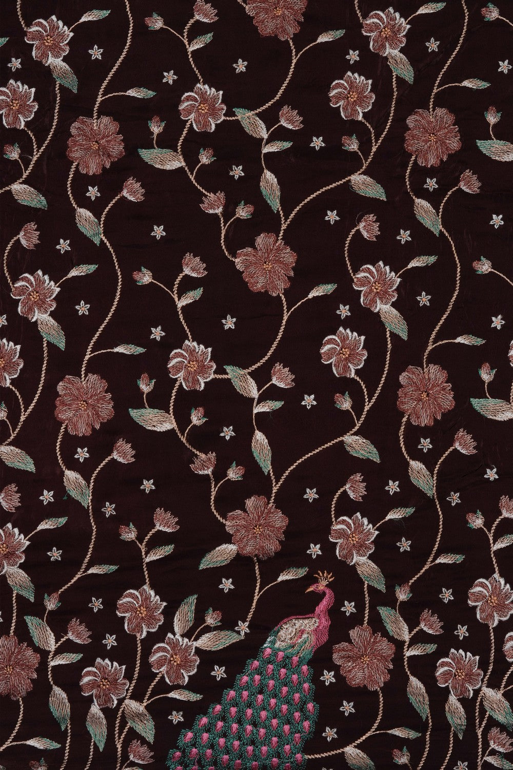 Image of Brown Embroidery Saree