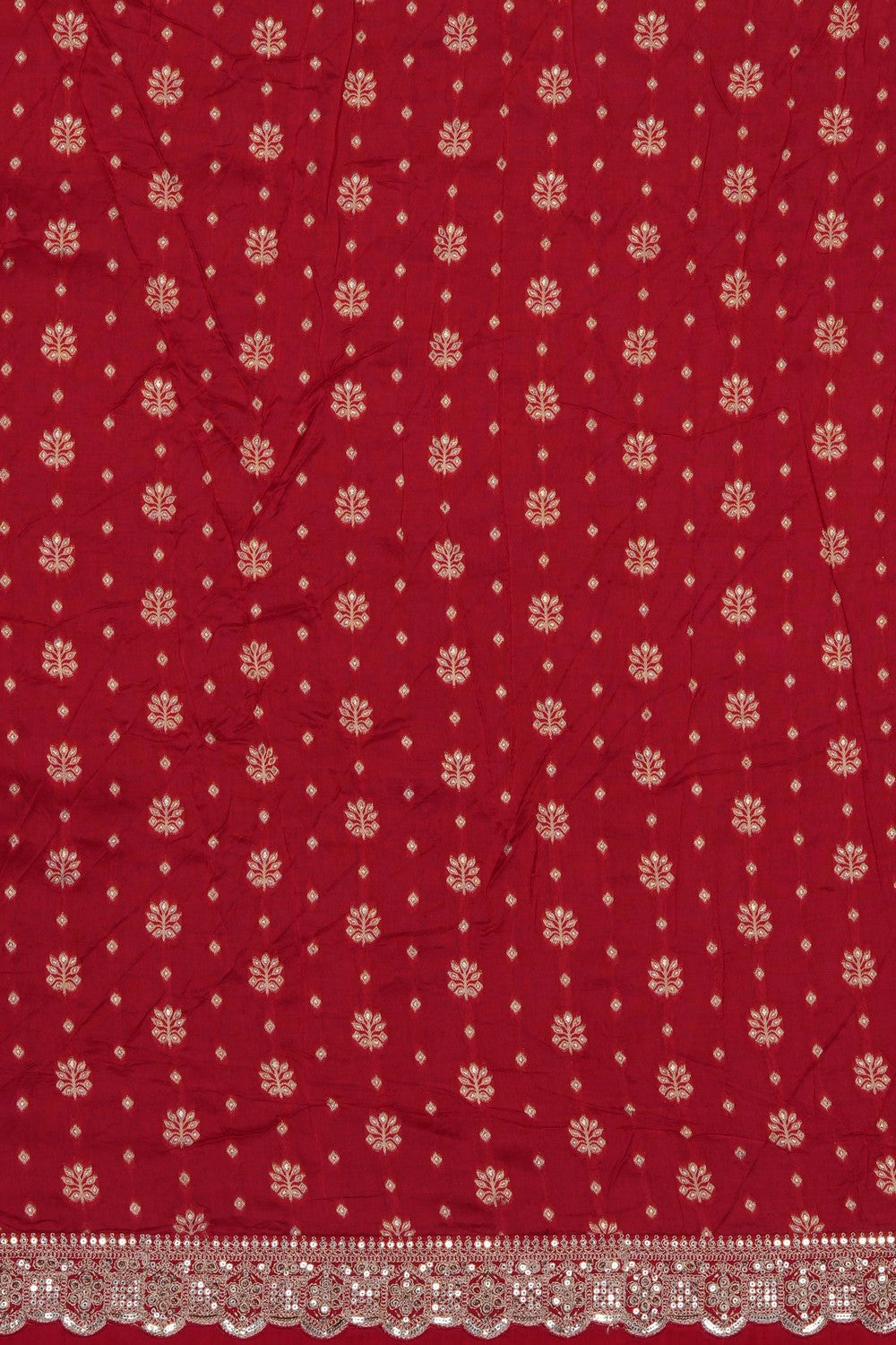 Image of Red Embroidery Silk Saree