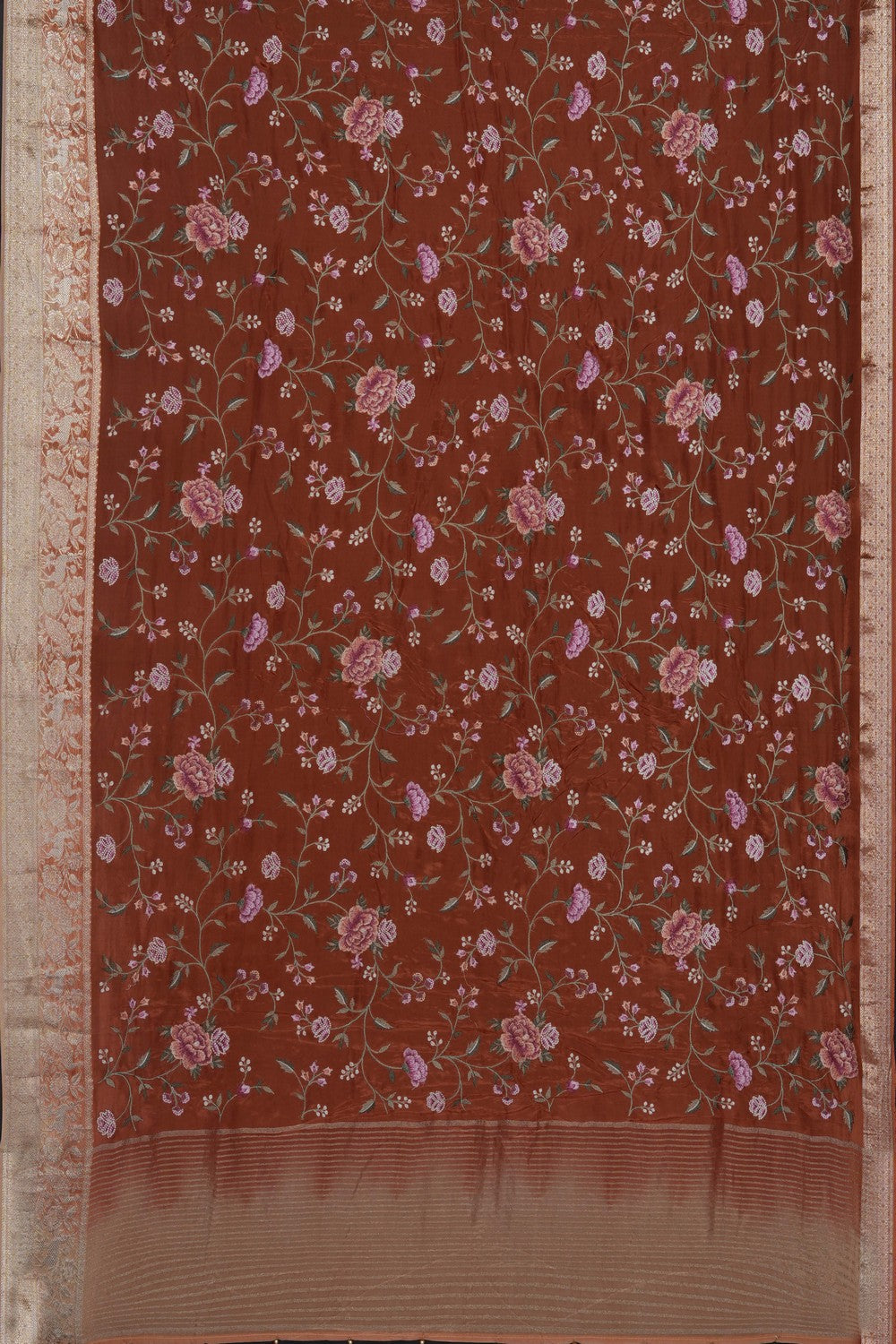 Image of Brown Embroidery Saree