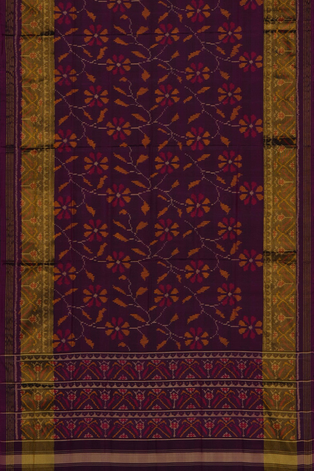 Image of Maroon Rajkot Silk Saree