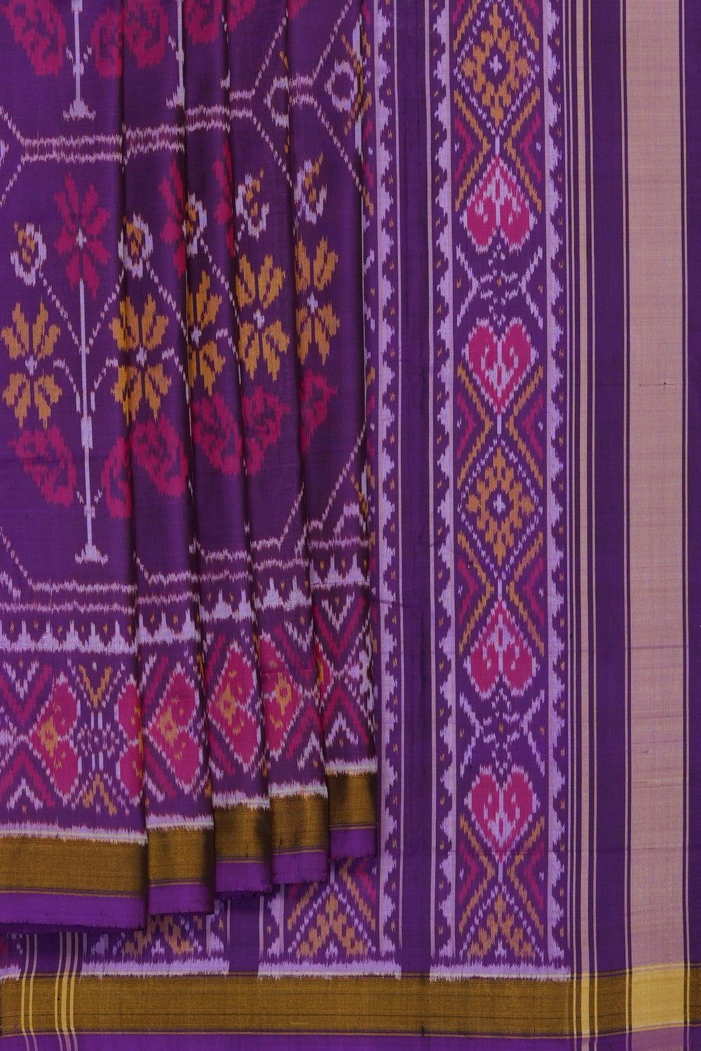 Image of Purple Rajkot Silk Saree