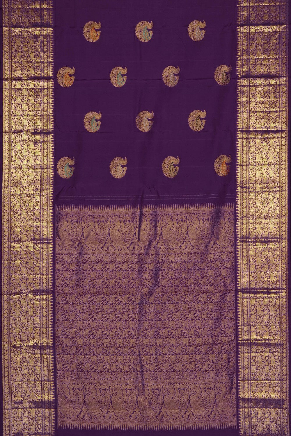 Image of Purple Kanchipattu Saree