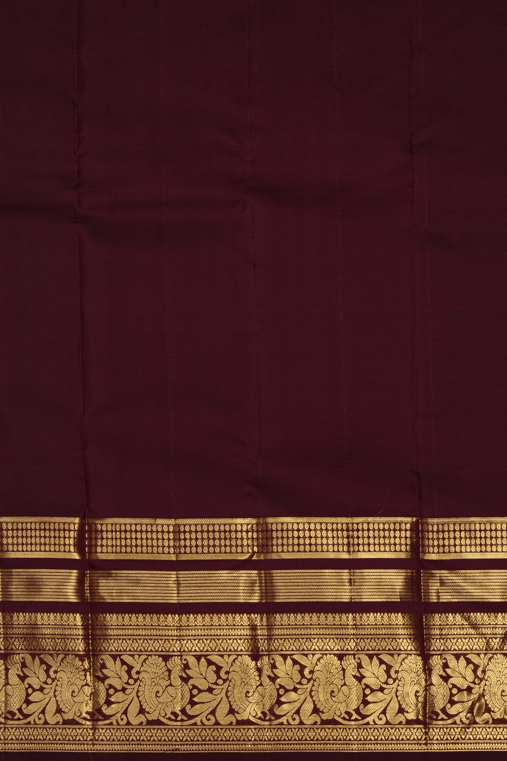 Image of Maroon Kanchipattu Kattam Saree