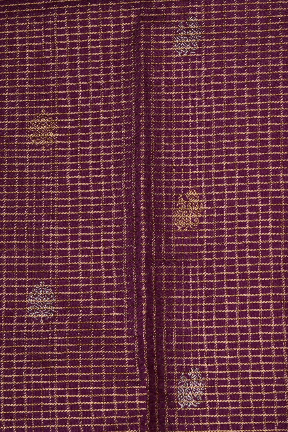 Image of Purple Kanchipattu Kattam Saree
