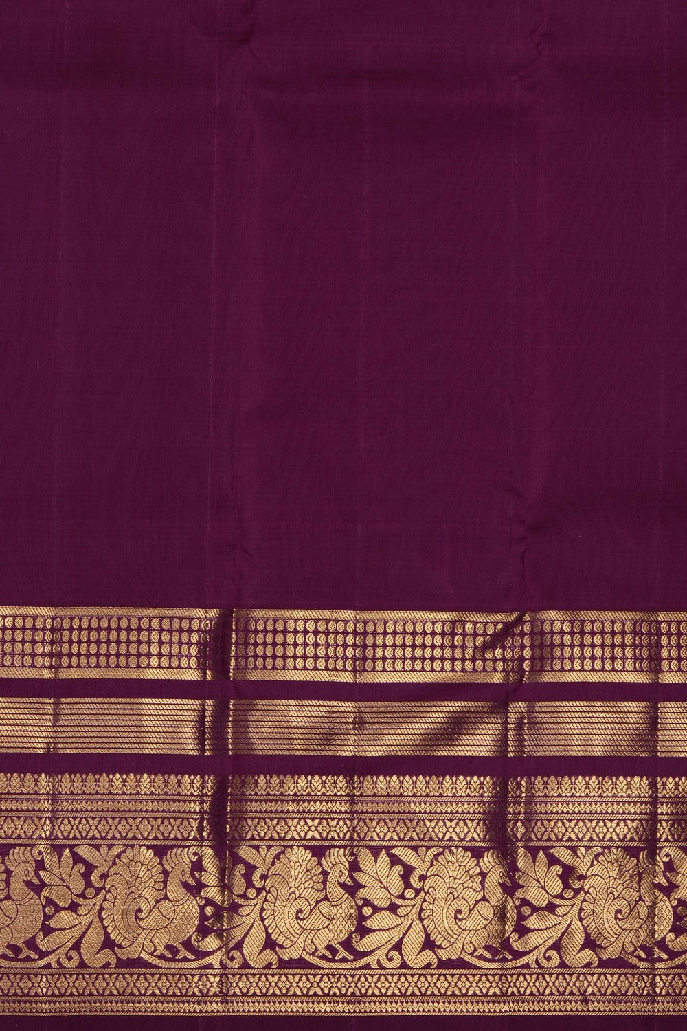 Image of Purple Kanchipattu Kattam Saree