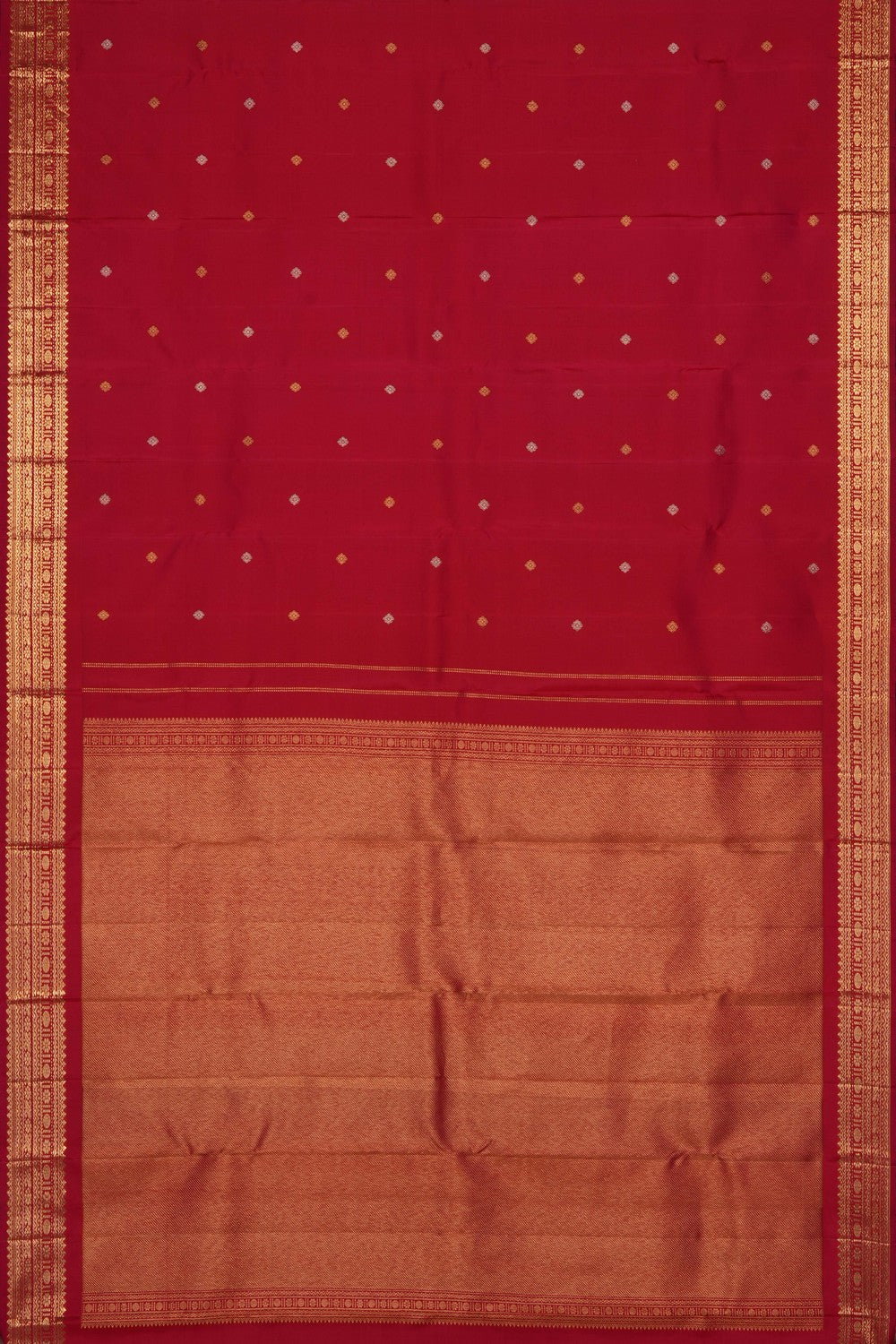 Image of Red Kanchipattu Saree