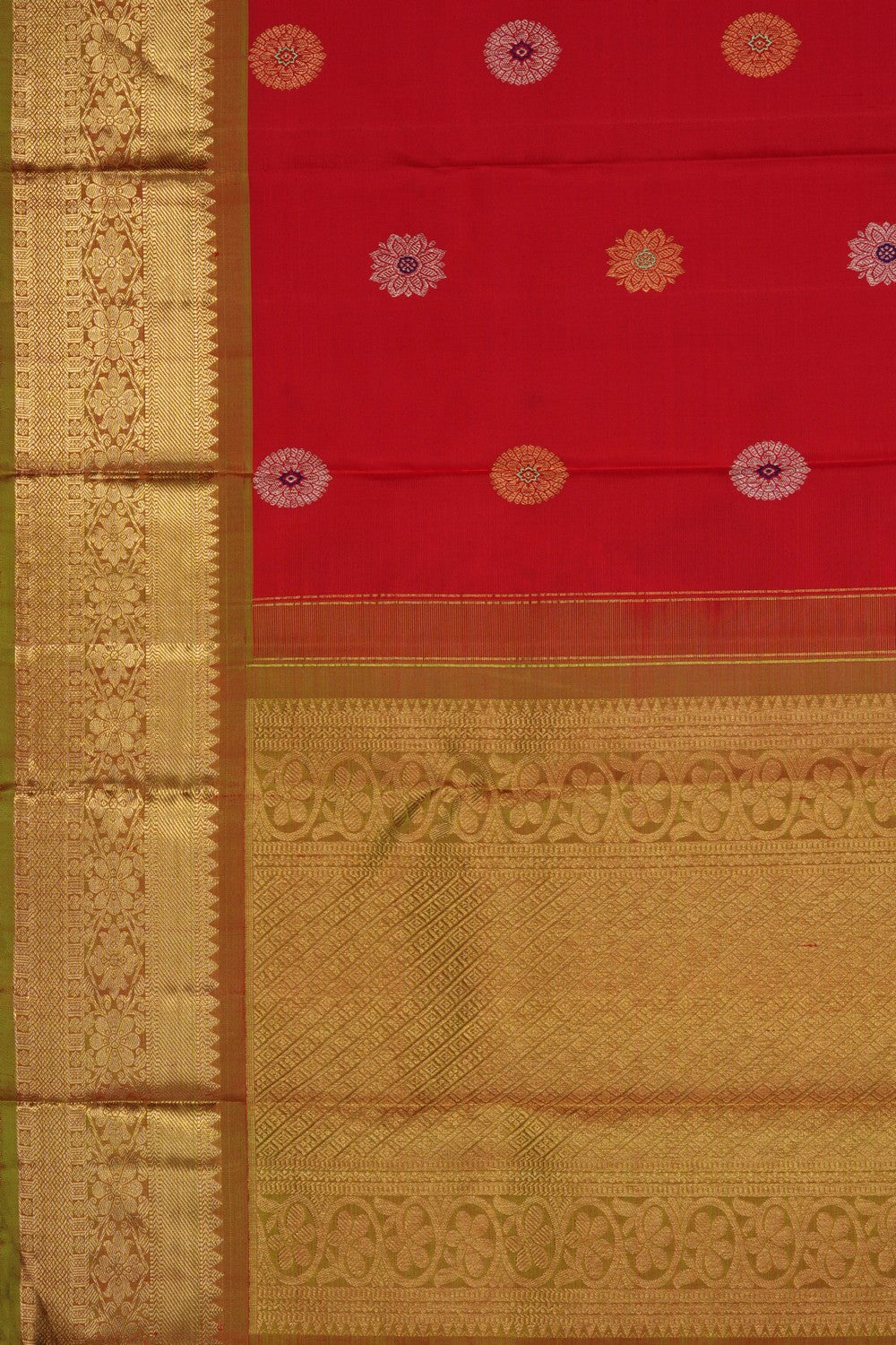 Image of Red Kanchipattu Dupatta
