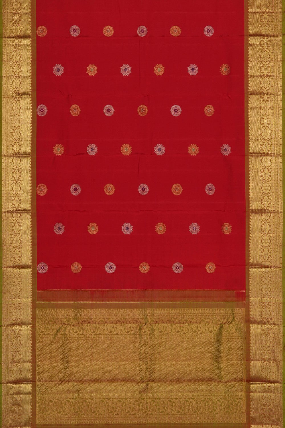 Image of Red Kanchipattu Dupatta