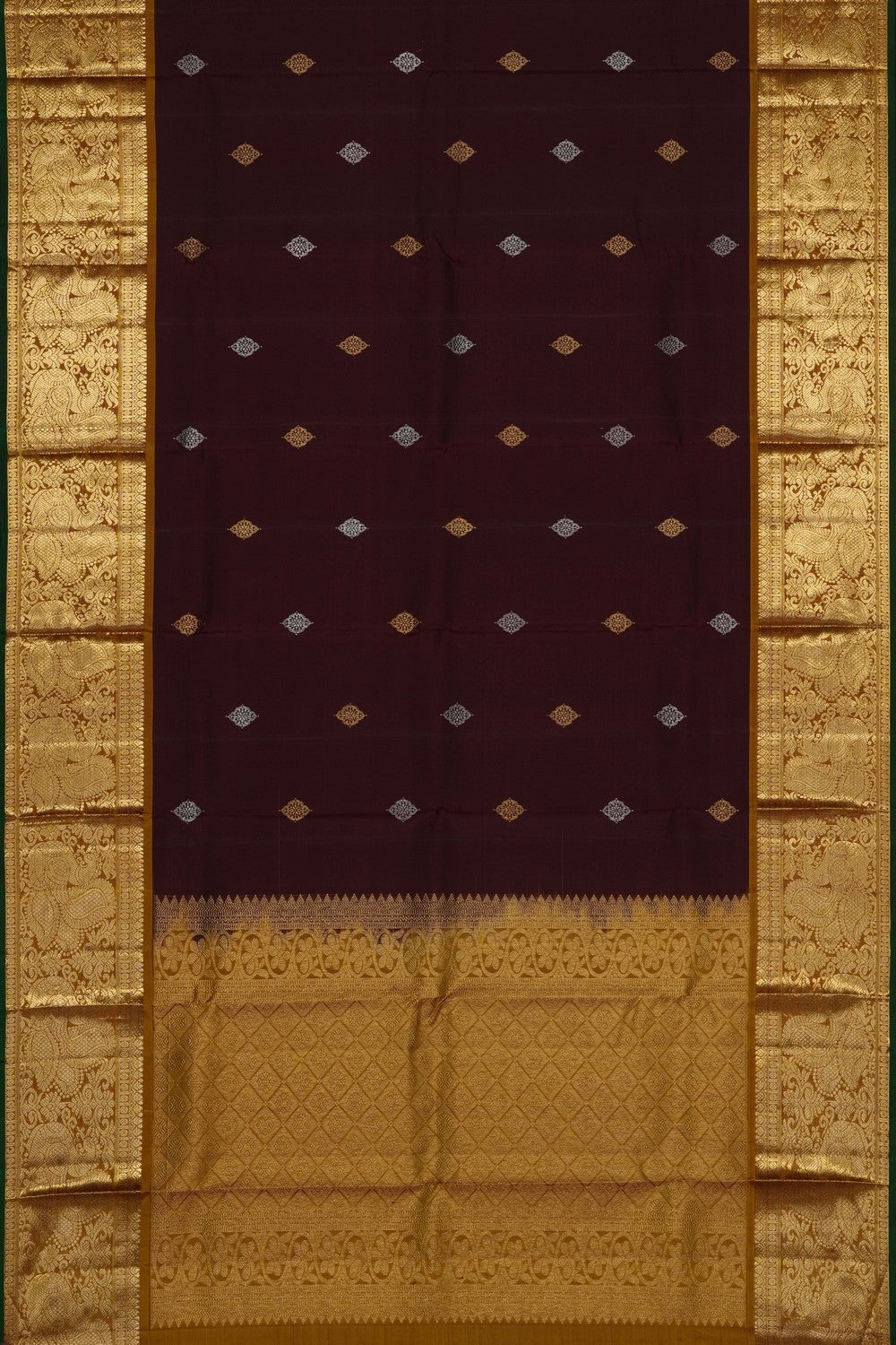 Image of Brown Kanchipattu Dupatta