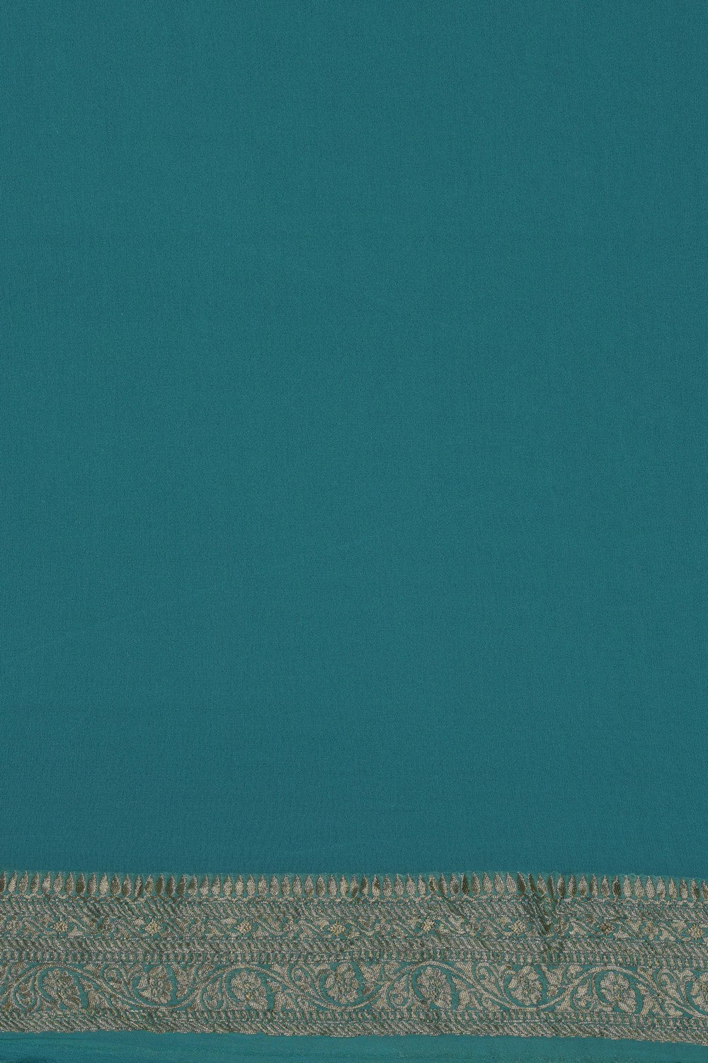 Image of Aqua Green Banarasi Georgette Saree