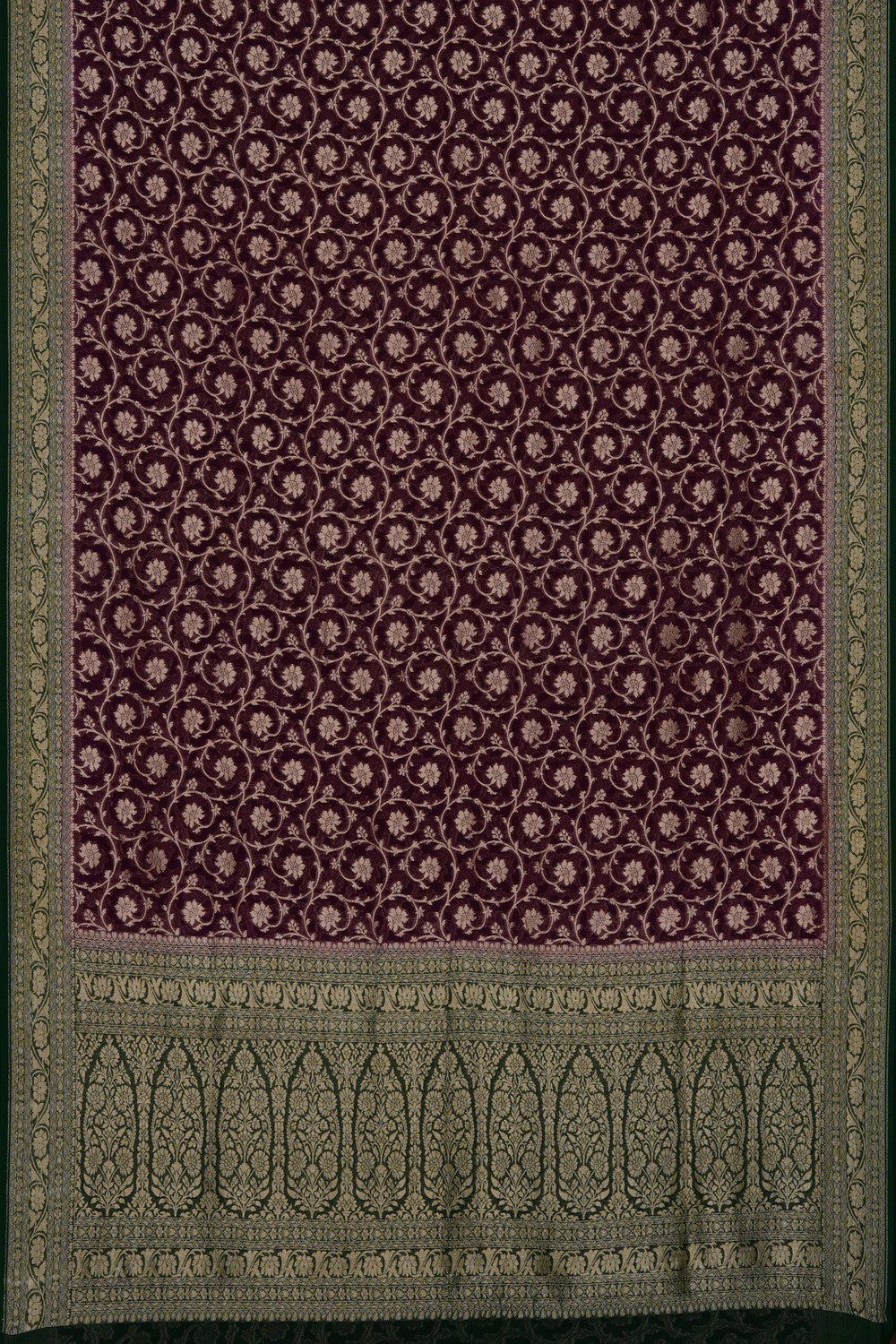 Image of Purple Banarasi Georgette Saree
