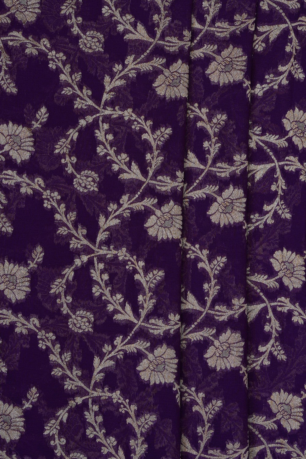 Image of Purple Banarasi Georgette Saree