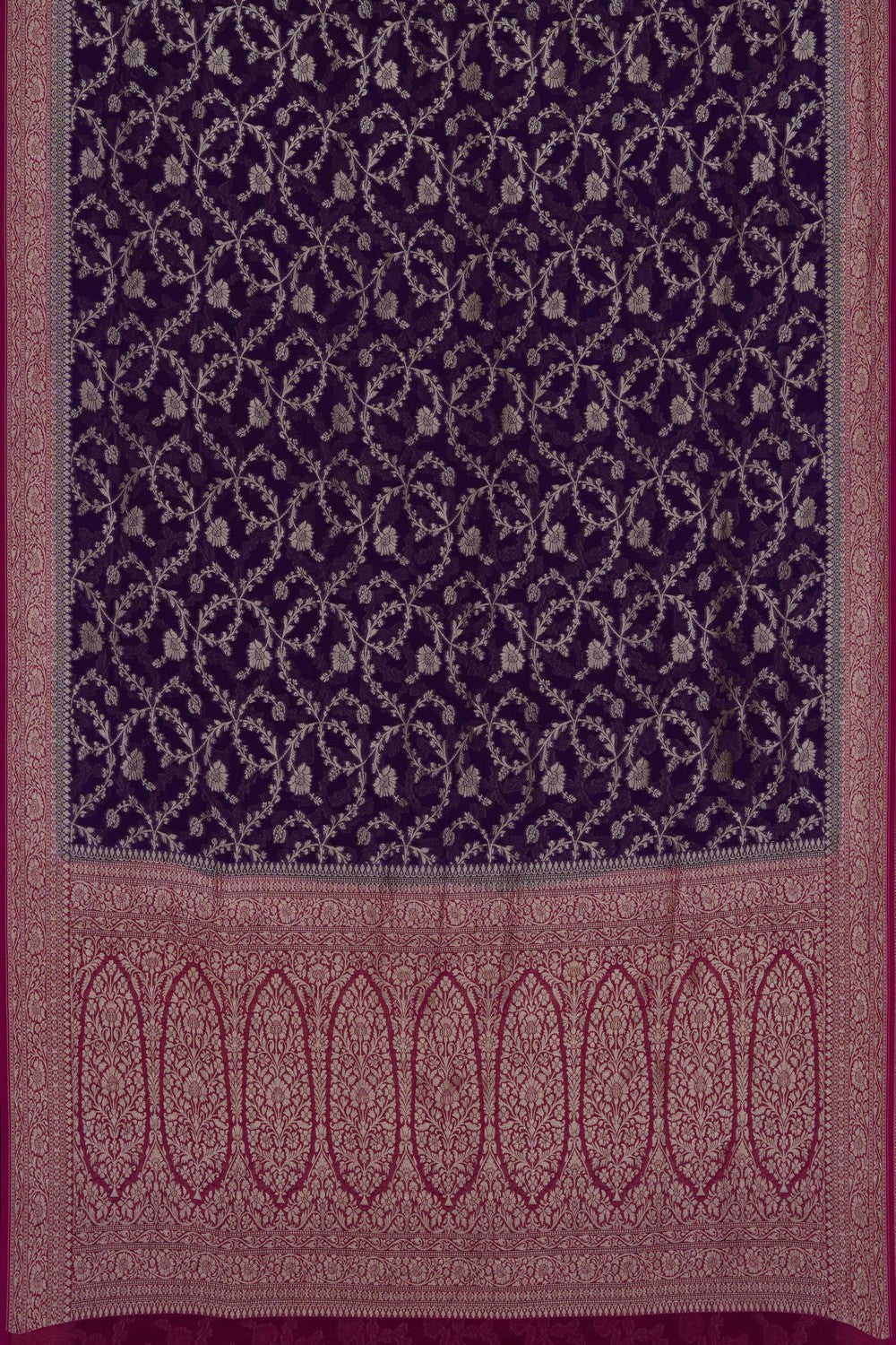 Image of Purple Banarasi Georgette Saree